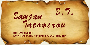 Damjan Tatomirov vizit kartica